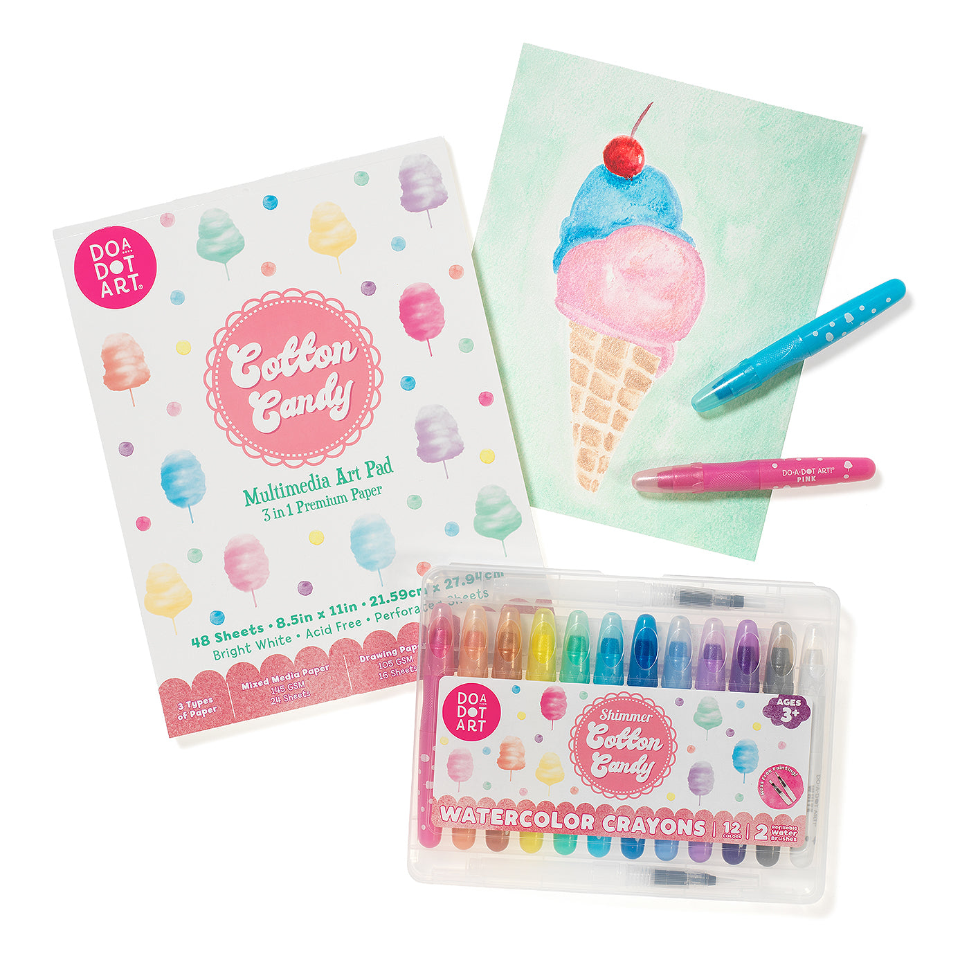Cotton Candy Art Pad pages