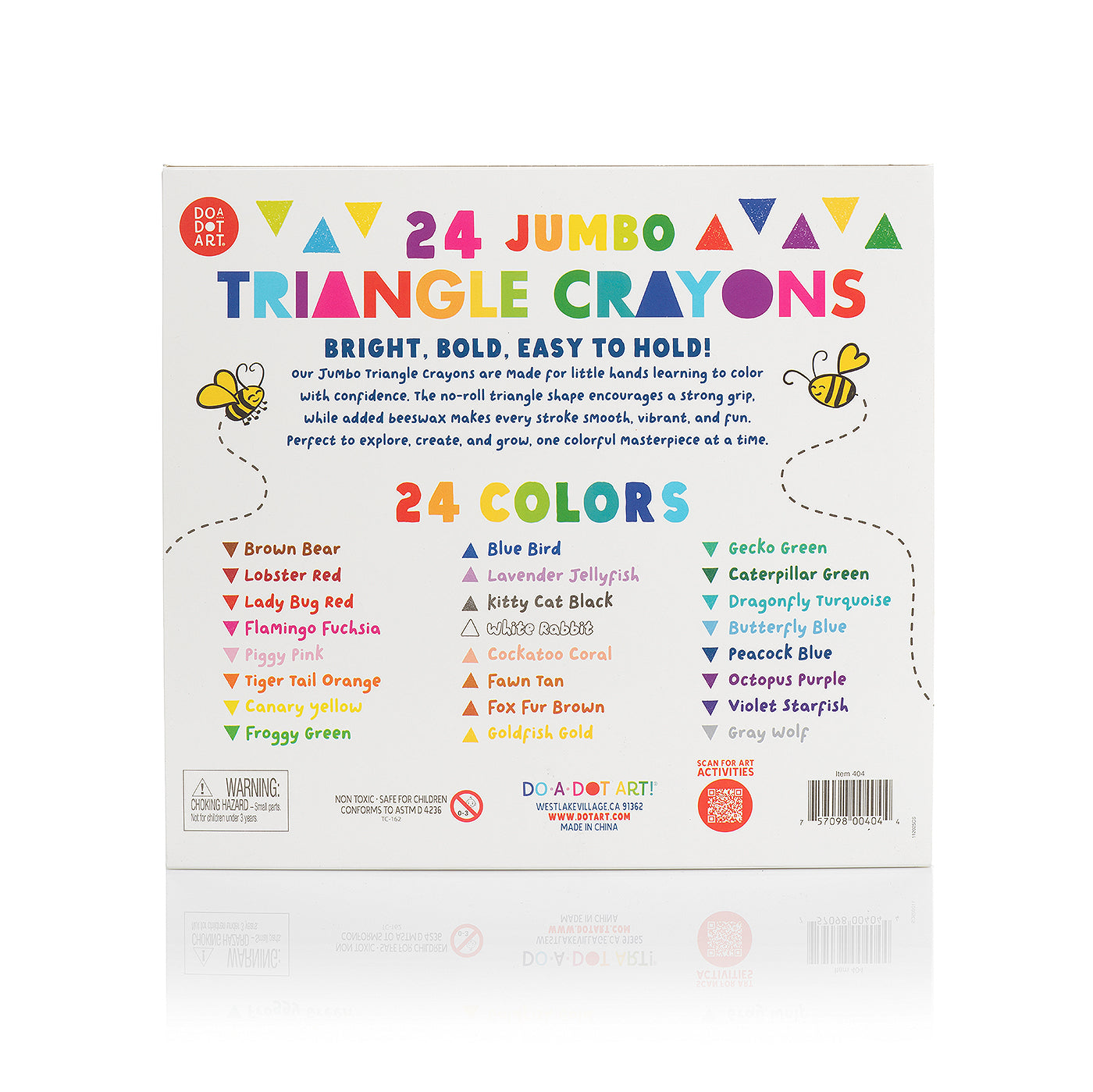 Beeswax Crayons - Jumbo Triangle 24 Colors