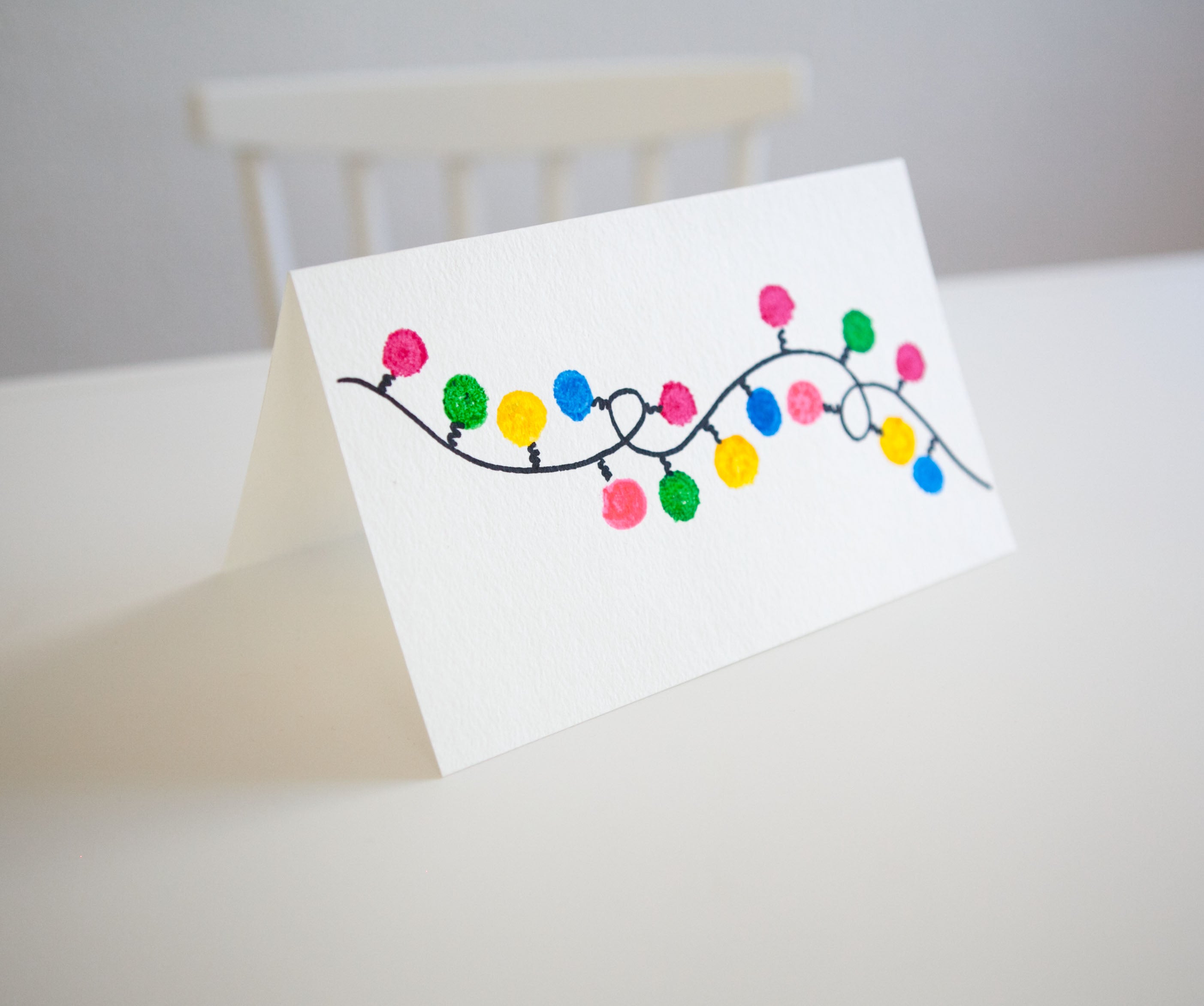 CHRISTMAS LIGHT CHRISTMAS CARD