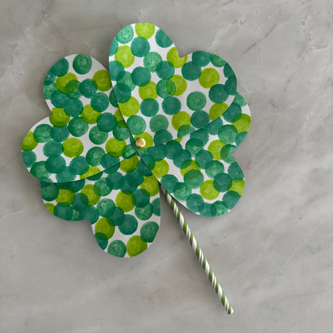 🍀 Cutest 4-leaf Clover Pinwheel Craft! 🍀