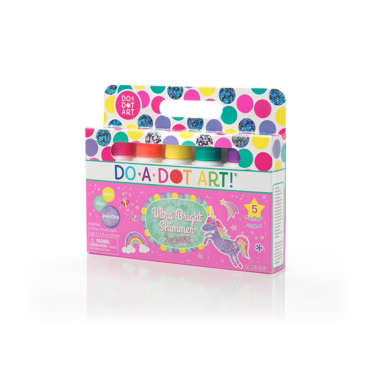 Do A Dot Art Ultra Bright Shimmer dot markers box shown at an angle