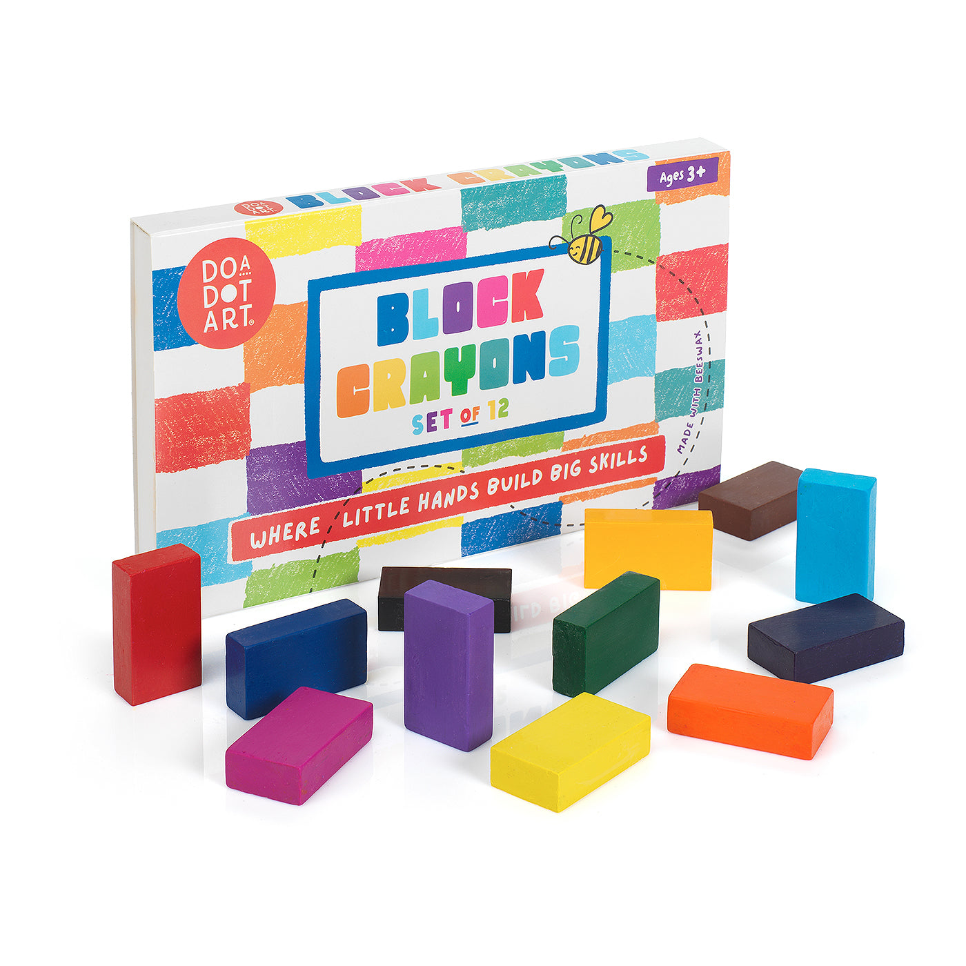 Beeswax Crayons - Block 12 Colors