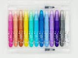 Cotton Candy Shimmer Watercolor Crayons Set of 12 | With 2 Refillable water Brushes