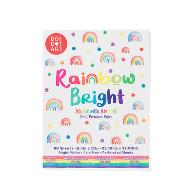 3-in-1 Mixed Media Art Pad - Rainbow Bright