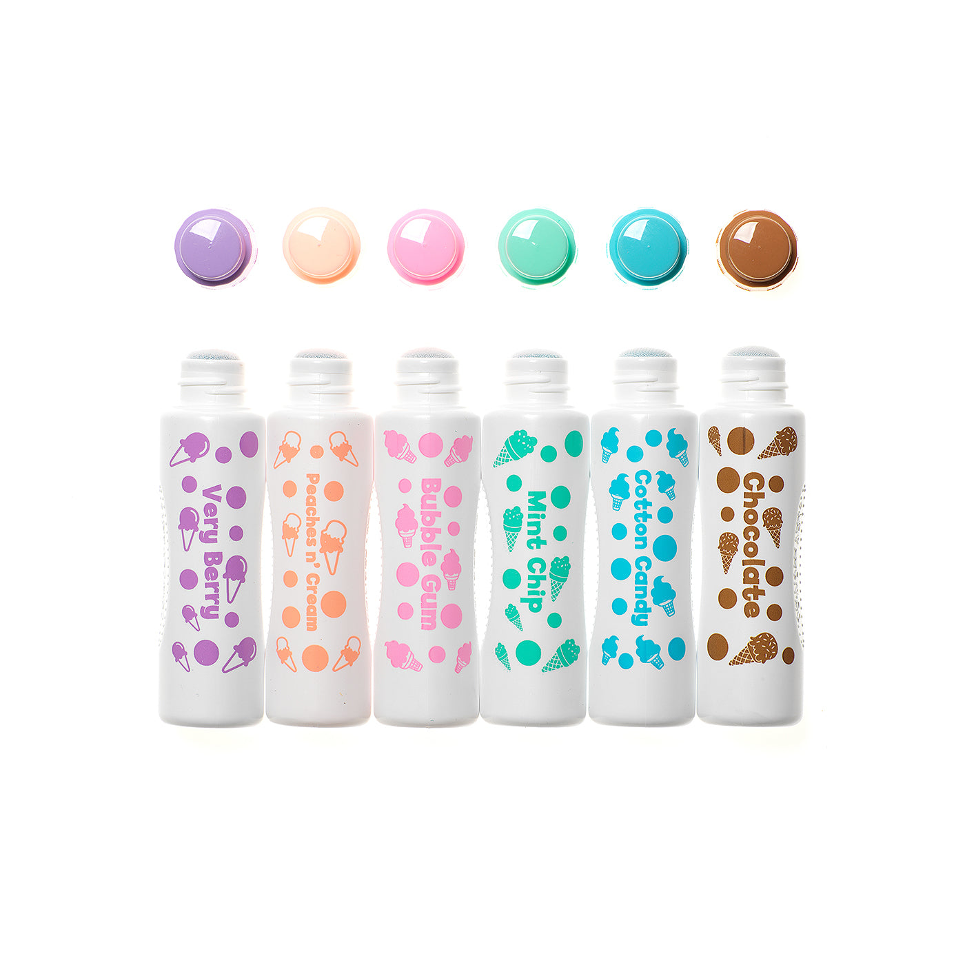 Do A Dot Art Ice Cream Dreams dot markers showing six scented colors