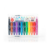 Rainbow Bright Watercolor Crayons – 12 Colors with 2 Refillable Water Brushes