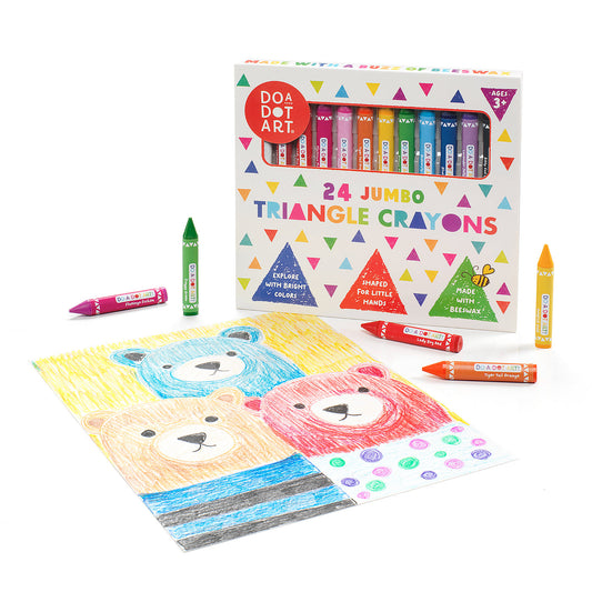 Beeswax Crayons — Jumbo Triangle – 24 Colors