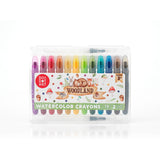Woodland Watercolor Crayons – 12 Colors with 2 Refillable Water Brushes