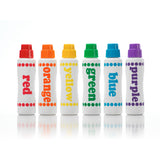 Six Do A Dot Art Rainbow dot markers in red, orange, yellow, green, blue, and purple