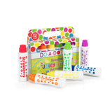 Do A Dot Art Juicy Fruits scented dot markers box shown with included colors