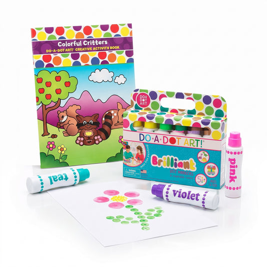 Brilliant Critters gift kit: Colorful Critters activity book with Brilliant Dot Markers