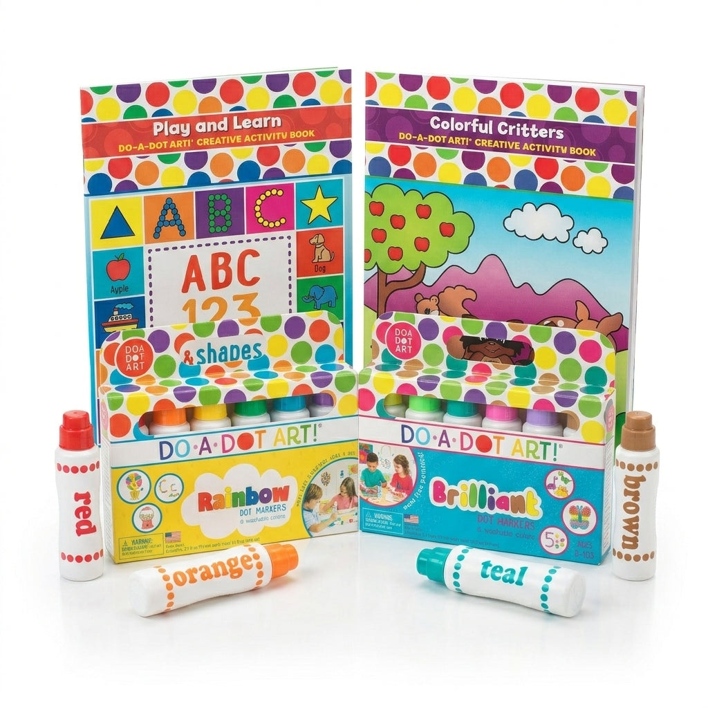 Fall Bundle - Rainbow Dot Markers, Brilliant Dot Markers, Play and Learn and Colorful Critters activity books