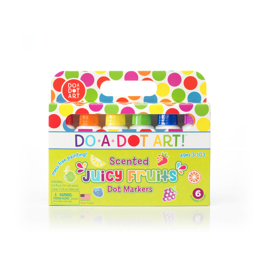 Do A Dot Art Juicy Fruits scented dot markers 6 pack packaging